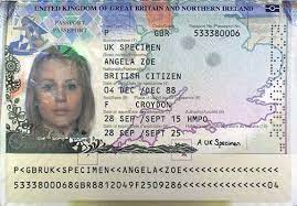 UK Sample Passport